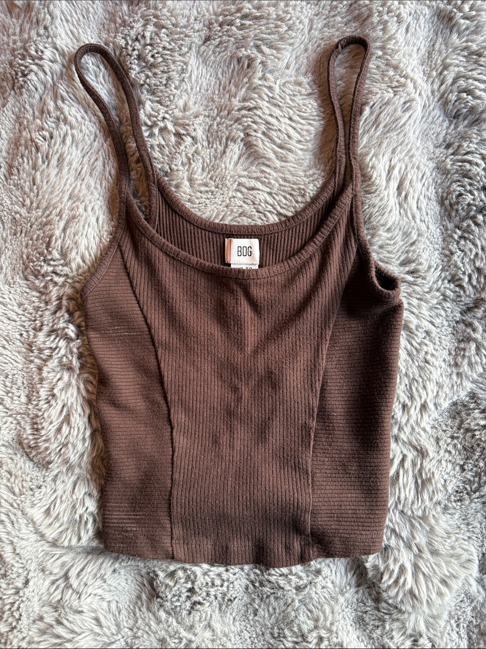 Urban Outfitters Brown Ribbed Camisole Tank
